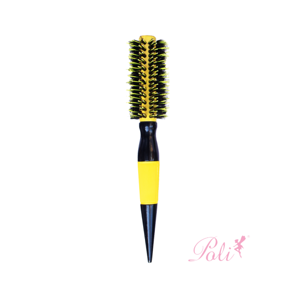 ESCOVA PROF TÉRMICA (CERDAS DE NYLON E JAVALI) 20MM CABO PRETO/AMARELO