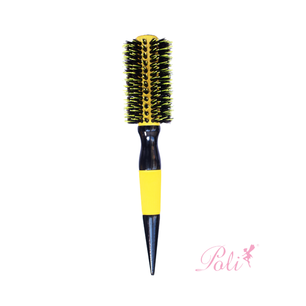 ESCOVA PROF TÉRMICA (CERDAS DE NYLON E JAVALI) 25MM CABO PRETO/AMARELO