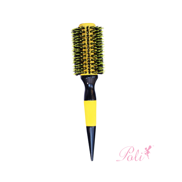 ESCOVA PROF TÉRMICA (CERDAS DE NYLON E JAVALI) 34MM CABO PRETO/AMARELO