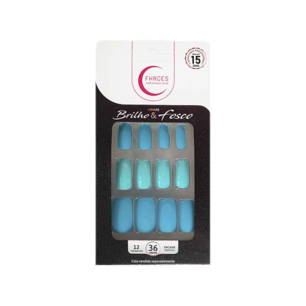 UNHAS FHACES BRILHO E FOSCO AZUL PISCINA