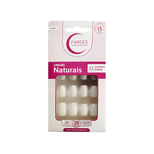 UNHAS FHACES NATURAL QUADRADA CURTA