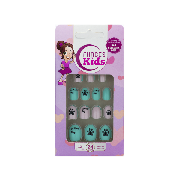 UNHAS FHACES INFANTIL CANDY CAT