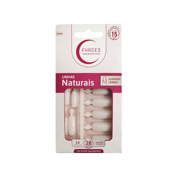 UNHAS FHACES NATURAL QUADRADA LONGA