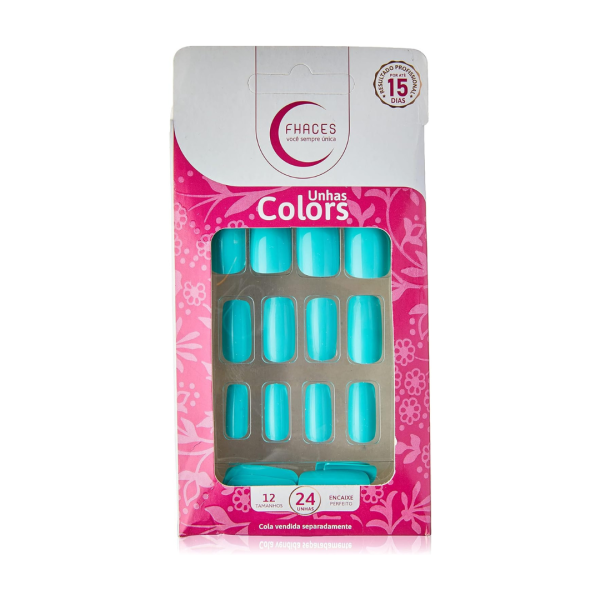 UNHAS FHACES COLORS AZUL PISCINA