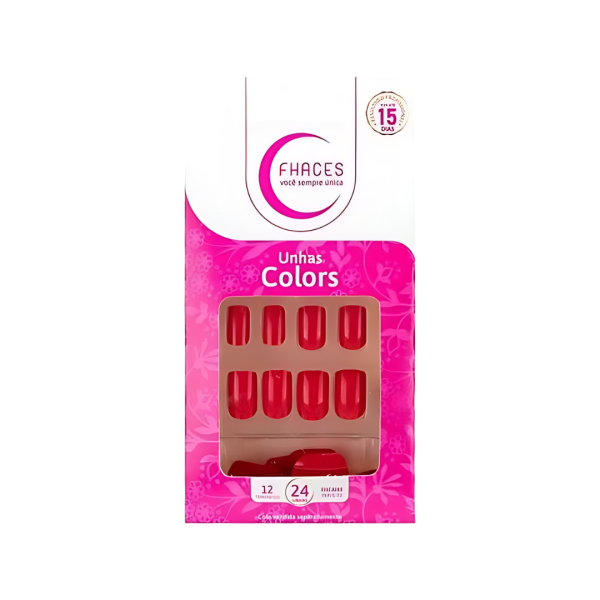 UNHAS FHACES COLORS ESCARLATE