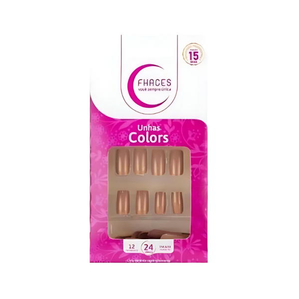 UNHAS FHACES COLORS ROSA FLASH METALIZADA