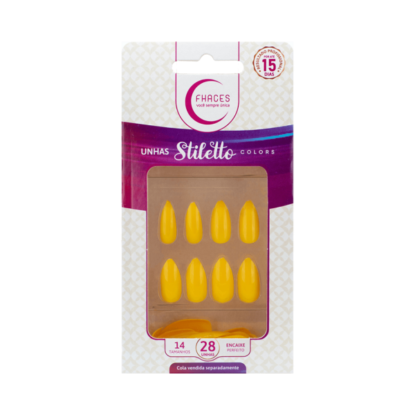 UNHAS FHACES STILETTO COLRS SUN FLOWER